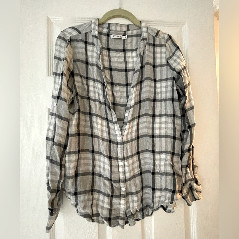 Kenneth Cole Gray Flannel Shirt